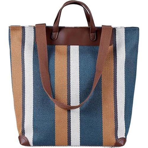 Large Women's Work Tote Bag – Laptop Compartment,Canvas Shoulder Bag for Office & Daily Use,Tote Bag with Spacious Storage