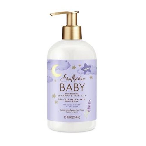 SheaMoisture Baby Manuka Honey & Lavender Pump Nighttime Shampoo & Bath Milk for Delicate Hair & Skin - 13 fl oz