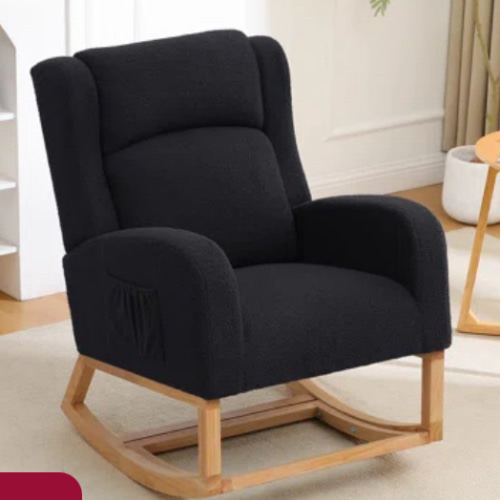 Harriet Bee 27.3" Wide Rocking Chair with Solid Wood Leg and Footrest | Wayfair