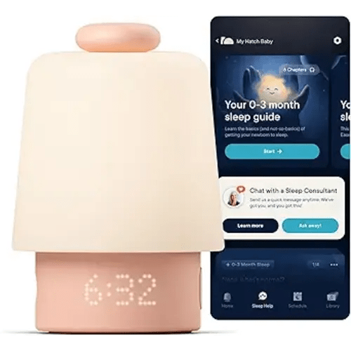 Hatch Baby Sound Machine, Night Light | Hatch Baby (Peach) | Sleep Support | Registry Essential, Routine Builder, Time-to-Rise Alarm Clock, White Noise, Nursery Stories, Toddler Kids (Wi-Fi)