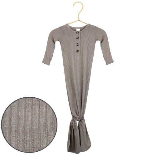 LouLou&Company Beau Ribbed Knotted Gown 3-6 month