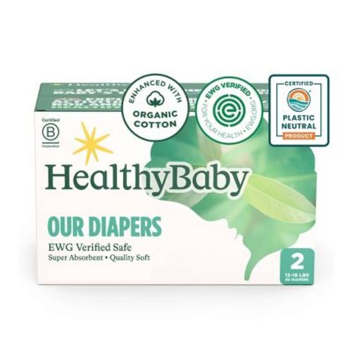 Healthybaby Certified Safe Organic Cotton Enhanced Diapers - Size 5 - 40ct