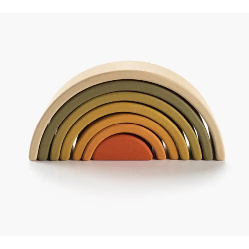 Wooden Mini Rainbow Stacker