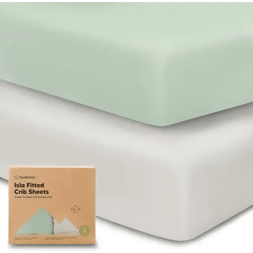 2-Pack Bamboo Viscose Crib Sheets for Boys, Girls - Fitted Crib Sheet, Organic Baby Crib Sheets Neutral, Crib Mattress Sheet, Toddler Bed Sheets, Baby Sheets for Crib, Unisex Crib Fitted Sheet (Sage)