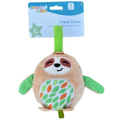 Angel Of Mine Baby Travel Chime With Travel Strap For Strollers And Car Seat – (Sloth)