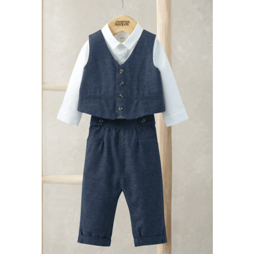 3 Piece Suit - Navy 9-12 M