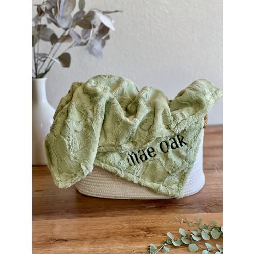 Sage Baby Blanket Minky Baby Blanket,Newborn Girl or Newborn Boy, Baby Blanket