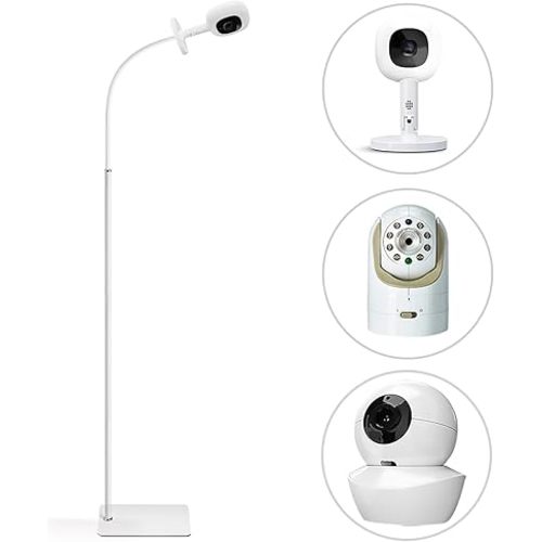 Baby Monitor Floor Stand Holder Compatible with Infant Optics DXR-8 Pro,Nanit Pro & Flex Stand,Babysense HDS2/V43,Also Cameras with 1/4 Thread Connection 67" Adjustable Height Baby Monitor Floor Stand