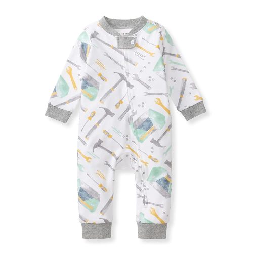 Burt's Bees Baby baby-boys Sleep and Play Pjs, 100% Organic Cotton One-piece Zip Front Footless Romper Jumpsuit Pajamas