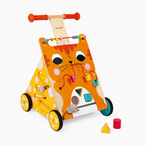 Janod Wooden Multi-Activities Cat Baby Walker