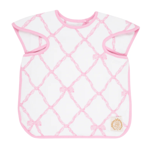 Big Bite Bib - Belle Meade Bow with Pier Party Pink