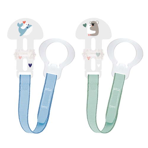 MAM Baby Boy Pacifier Clips, 2 Pack, Universal Fit, BPA-Free