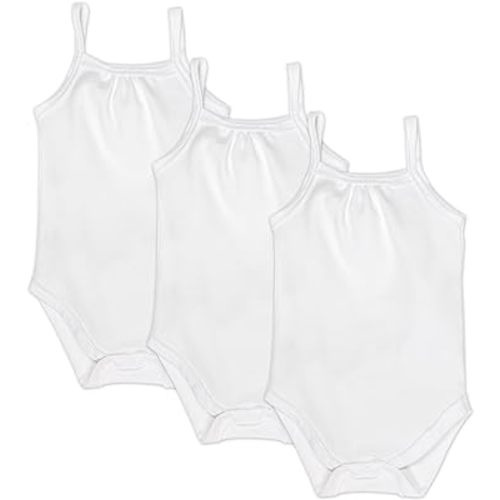 12 months HonestBaby Multipack Sleeveless and Cami Bodysuits One-Piece 100% Organic Cotton for Infant Baby Boys, Girls, Unisex