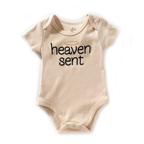 Baby Starters Baby Boys Short Sleeve Heaven Sent Graphic Bodysuit