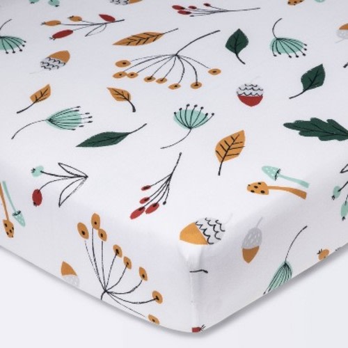 Fitted Crib Sheet Foilage