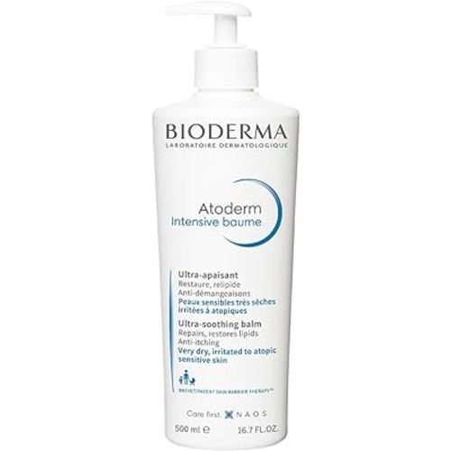 Bioderma Atoderm Intensive Balm, Hydrating Balm for Dry to Atopic Sensitive Skin, Face & Body Moisturizer with Ultra Soothing Anti-Itching Formula, Fragrance-Free, Non-Greasy & Non-Sticky for Family