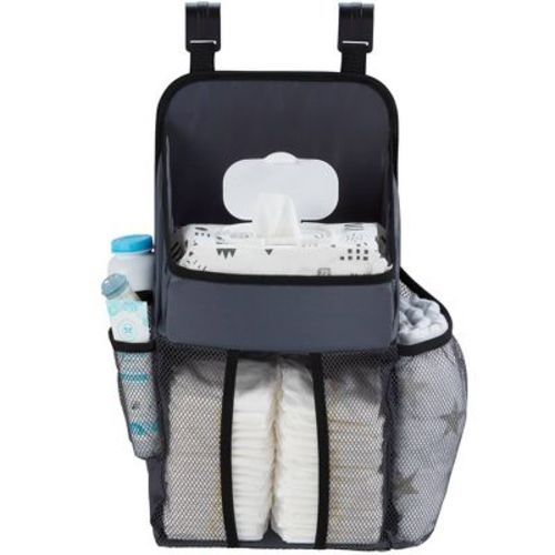 La Baby Universal Playard Nursery Organizer And Diaper Caddy For Baby's Essentials - Gray