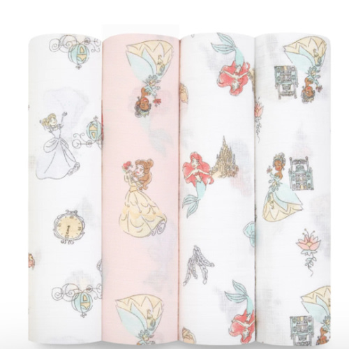 Disney Princess Cotton Muslin Swaddle 4pk | aden + anais