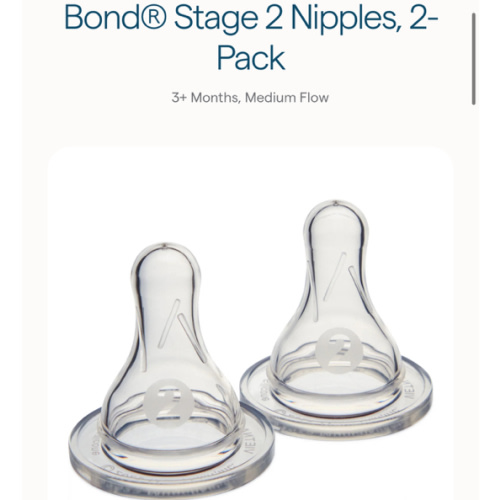 Bond® Bottle Nipples, 2-Pack | Munchkin