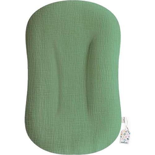Muslin Baby Lounger Cover - Organic Cotton Baby Pillow Lounger Cover for Newborn - Soft and Breathable Infant Pillow Lounger Cover - Covers Only