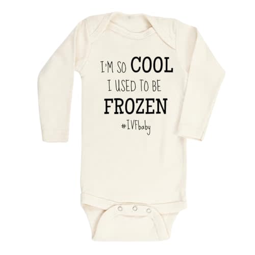 I Used To Be Frozen IVF Cute Baby Bodysuit, Kids & Toddler T-Shirt - Funny Outfit for Girls Boys Baby Shower Foodie Tee
