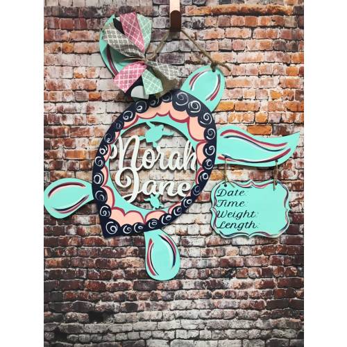 Turtle Baby door hanger