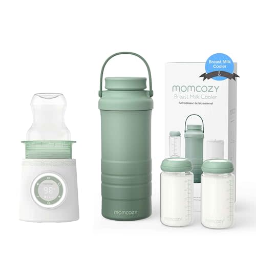 Momcozy 22oz Portable Breast Milk Cooler for Outdoor & Momcozy Portable Bottle Warmer for Travel