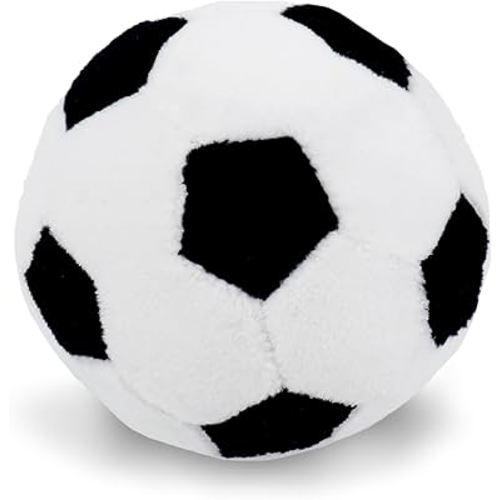 June Garden 2.5" My First Soccer Ball - Plush Baby Rattle Toy - Safe Soft Sports Toy for Infants Boys and Girls