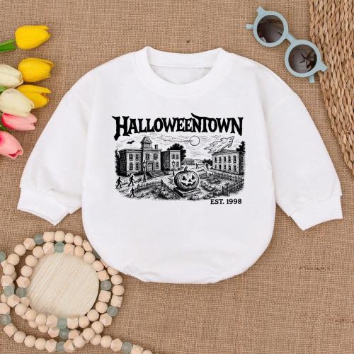Halloweentown University Baby Romper, First Halloween Bodysuit For Baby, Millennial Mom Hobby Outfit, Nostalgic 90s Movie Quote Baby Clothes