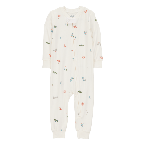Baby Camp Print Zip-Up PurelySoft Footless 1-Piece Pajamas - Ivory - Carter's | Carter's