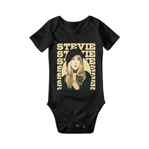 American Stevie Rock Nicks Singer Baby Onesie Newborn Romper Unisex Baby Short-Sleeve Bodysuit 3d Printed Jumpsuit Cute Clothes Cotton Soft Onesie 6 Months For Baby Girl Boy Bodysuits Outfit