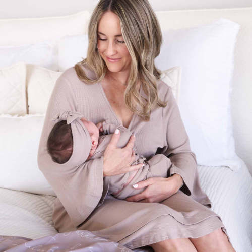 Bamboo Knit Maternity Robe | Solids
