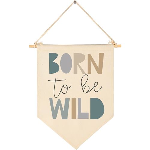 Psalm 23-The Lord is my Shepherd-Scripture Gift for Baby Boys Girls Kids-Christian Bible Verses-Canvas Hanging Pennant Banner Wall Decor Gifts for Nursery Baby Room Homeschool Playroom Front Door