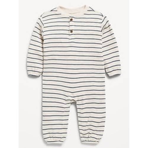 Printed Waffle-Knit Henley One-Piece for Baby | Old Navy