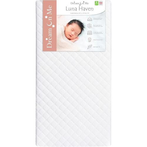 Dream On Me Universal Cradle Mattress, Waterproof, 2 Inches Fiber Core Cradle Mattress, Greenguard Gold Certified, Made in USA