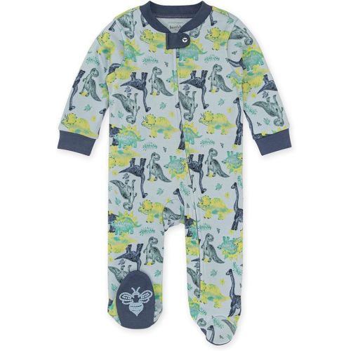Burt's Bees Baby baby-boys Sleep and Play Pjs, 100% Organic Cotton One-piece Zip Front Romper Jumpsuit Pajamas - Newborn