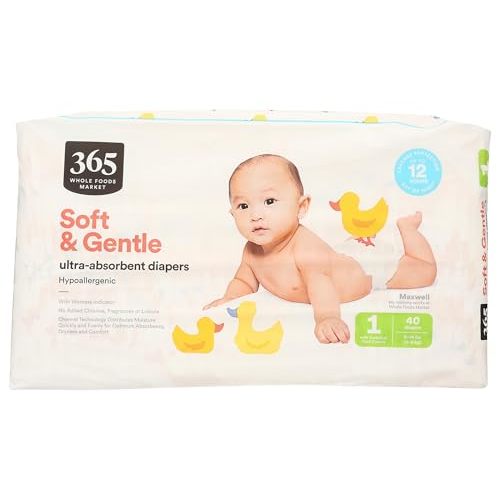 365 by Whole Foods Market, Size 1 Diapers, 40 Count