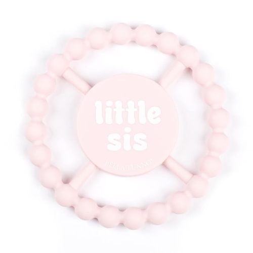 Bella Tunno Happy Teether for Girls - Soft & Easy Grip Teething Ring Perfect for Babies and Teething Toys to Help Soothe Gums, Non-Toxic, Little Sis