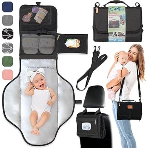 Portable Changing Pad for Baby, Baby Gifts for Boys and Girls, Travel Diaper Changing Pad for Newborn, Waterproof Baby Changing Mat, Foldable & Detachable Diaper Changing Station Baby Registry Search