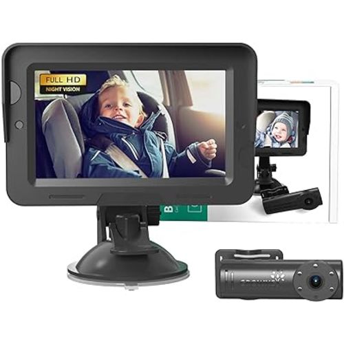 GROWNSY Baby Car Camera,Rear Facing to Observe Baby’s Every Move,Wired