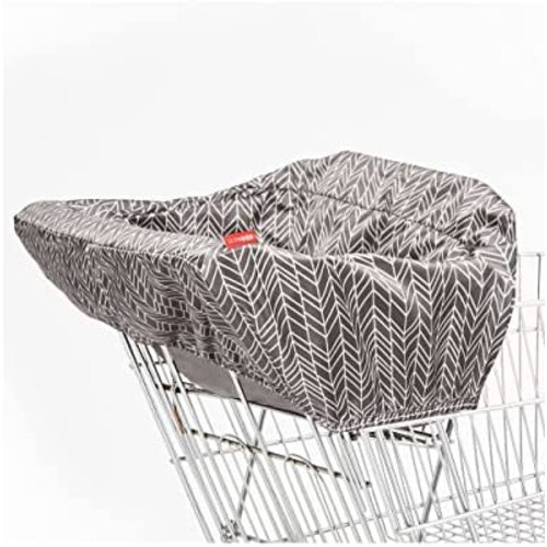 Skip Hop Shopping Cart Cover, Take Cover, Grey Feather, 1 Count (Pack of 1)