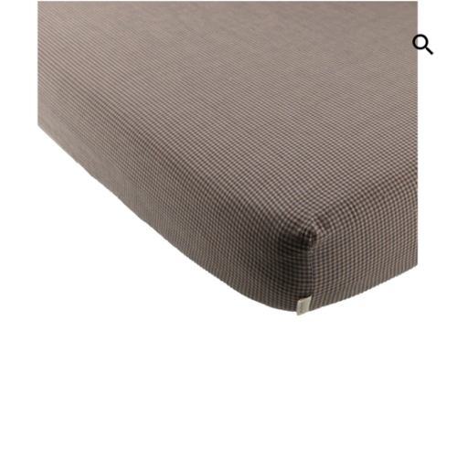 Quincy Mae Woven Crib Sheet | Indigo Gingham