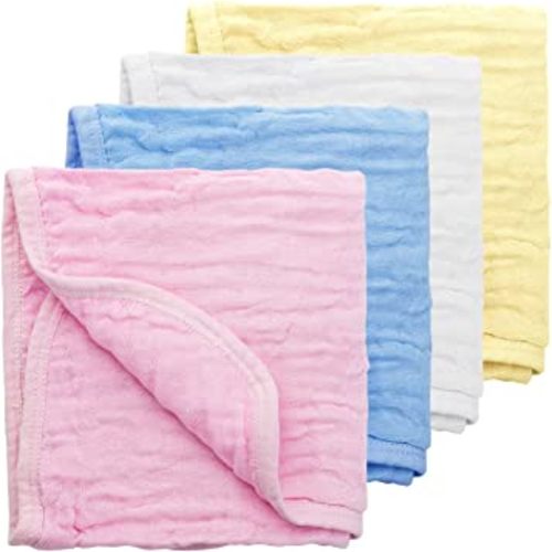 Mr. Pen- Muslin Burp Cloths, 4 Pack, Large, 20” x 11.5”, Colorful Burp Cloths Baby Girl, Burp Cloths Baby Boy, Burping Cloths for Babies, Burp Cloths, Muslin Washcloths, Burp Clothes