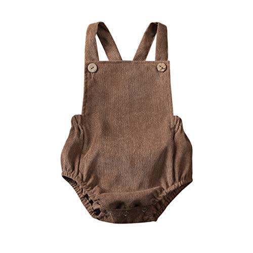 Kuriozud Unisex Baby Boy Girl Clothes Sleeveless Romper Bodysuit Crossback Strap Jumpsuit Overall Shorts One Piece Outfit