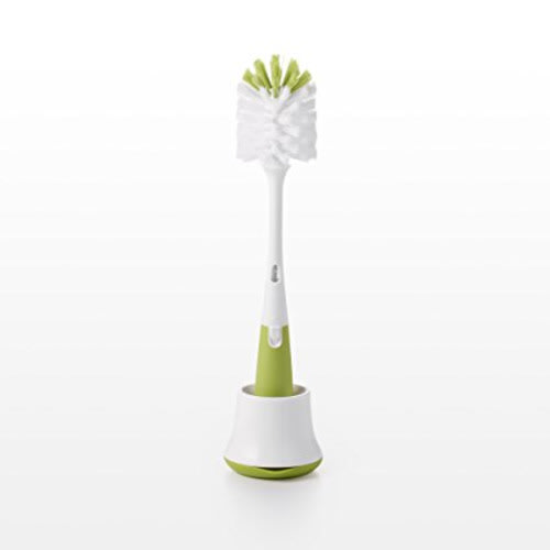 OXO Tot Bottle Brush with Nipple Cleaner and Stand, Green