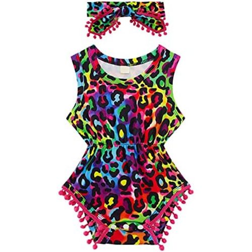 Ahegao 0-24 Months Baby Floral Romper Toddlers Outfits Infant Playsuits + Headband Jumpsuit