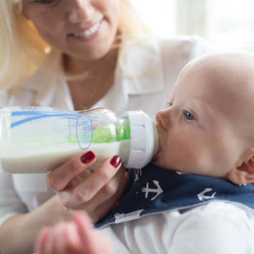Dr. Brown's Natural Flow Anti-Colic Options+ Wide-Neck Glass Baby Bottle, with Level 1 Slow Flow Nipple