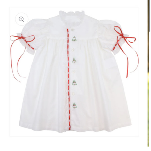 Embroidered Christmas Tree Heirloom Dress – Cecil & Lou