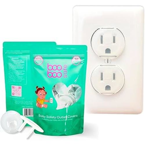 Baby Proof Outlet Covers - 50 Pack Transparent Socket Covers for Outlets - Easy Install Outlet Plug Covers - Child Safety Clear Outlet Covers - Durable & Steady Outlet Covers