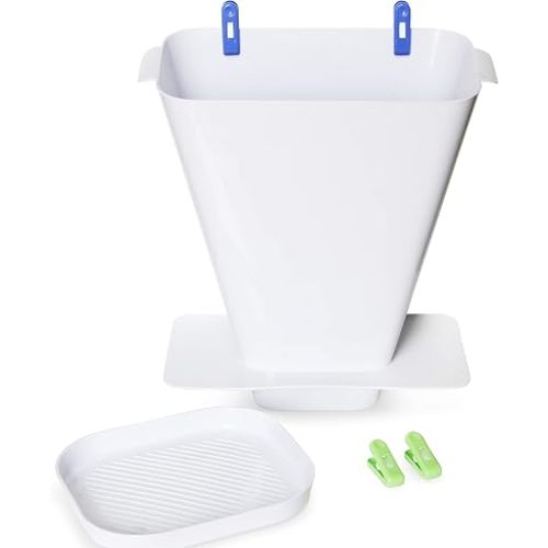 TinyTide RinseBuddy Cloth Diaper Spray Shield for Toilet – Helps Contain Splatter, Spray, Splash and Debris During Rinsing of Cloth Diapers, Shoes, Clothing in Hands-Free Bucket